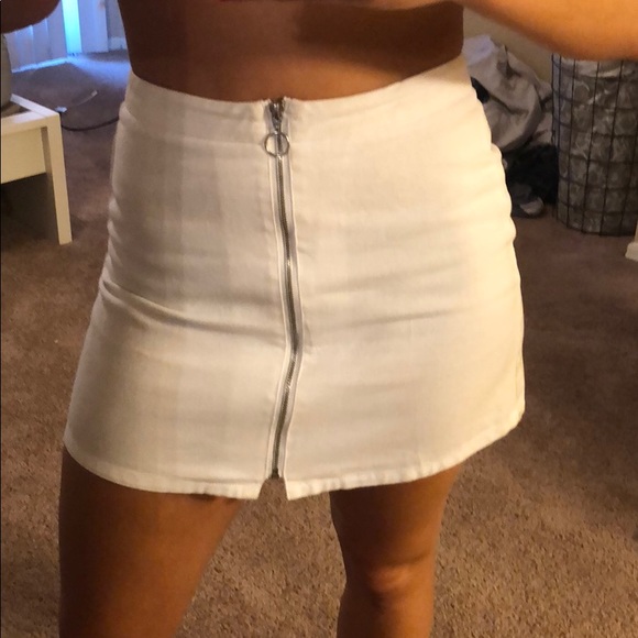 White zip up skirt Clearance